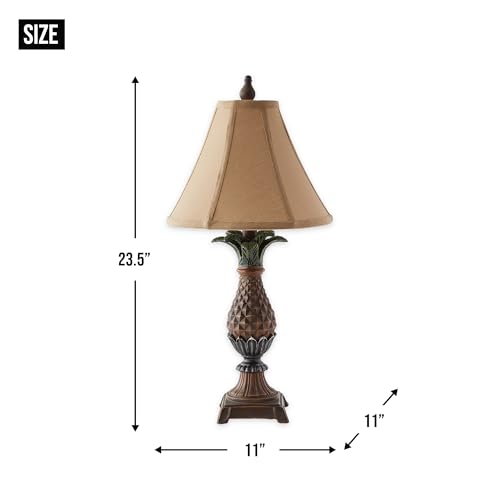 Zingz & Thingz Decorative LED Table Lamp with Shade, 11x11x23.5, Tuscan Style Pineapple by Zingz & Thingz - Image 7