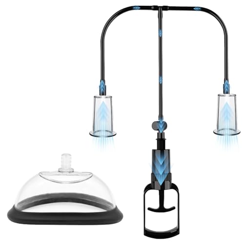 3-IN-1 Muschipumpe mit 2 Nippelsauger Brustwarzen + Klitoris Sauger für Frauen,Nippel Sauger Sexspielzeug Vakuumpumpe BDSMs Spielzeug hart,Klitoris Pumpe Brustpumpe,Klitoris Stimulator für Sie