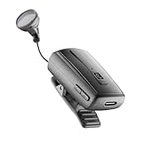 L'oreillette Bluetooth Roller clip a un câble rétractable.