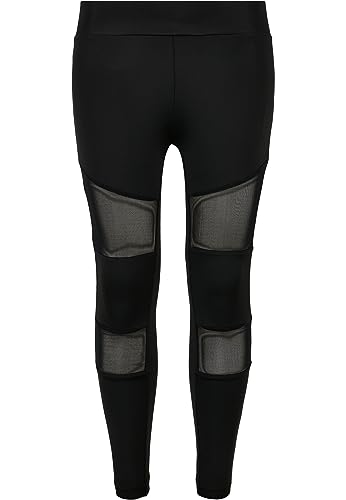 Urban Classics Mädchen Leggings Girls Tech Mesh Leggings Black 146/152