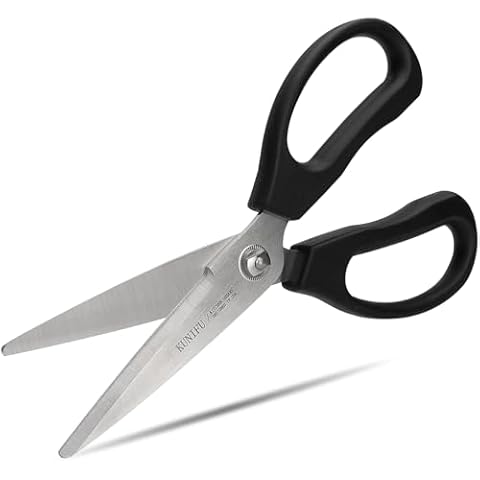 KUNIFU Kitchen Scissors, All Purpose Kitchen Shears, Heavy Duty Come Apart Scissors Gadgets Utensils - Black Cover