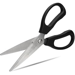KUNIFU Detachable All Purpose Kitchen Scissors Shears - Black | Heavy duty stainless steel kitchen utensil, come apart washable gadget for cooking meat and food prep
