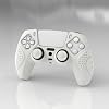 eXtremeRate PlayVital Guardian Edition White Ergonomic Soft Anti-Slip Controller Silicone Case Cover for ps5, Rubber Protector Skins with White Joystick Caps for ps5 Controller