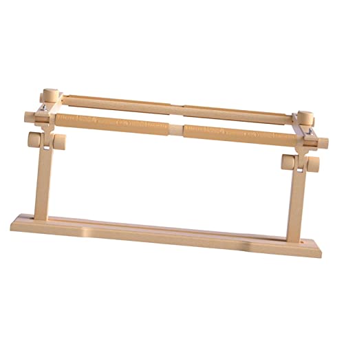 MYCENSE Needlework Table Hands Free Stand with Adjustable Frame, Made of Beech Wood, Tapestry Cross Stitch Embroidery Frame Holder, 54cmx30cm