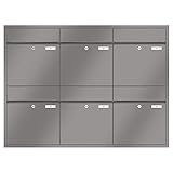 RENZ/Plan / 6er Unterputz-Briefkastenanlage Einbau-Briefkasten/RAL-Farbe/Volumen 28 L/Dein-Briefkasten.de