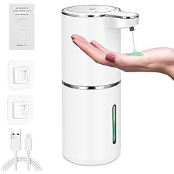 Expendedor Automatico De Jabon Dispensador de jabón automático P11 Dispensador de jabón eléctrico con sensor, dispensador de jabón automático con ajuste de 4 niveles, indicador del nivel de batería, dispensador de jabón de montaje
