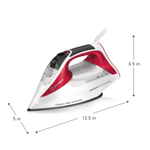 Reliable Velocity 270IR Steam Iron - Auto Control Compact Vapor Generator with Sensor Technology, Patented Technology for Continuous Steam, Zero Leaks, Perfect Temperature, 8 Programmable Heat Setting by Reliable - Image 7