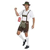 Fun Shack Disfraz Oktoberfest Hombre, Traje Alemán, Disfraz de Cerveza Adulto, Disfraces para Carnaval y Halloween, L