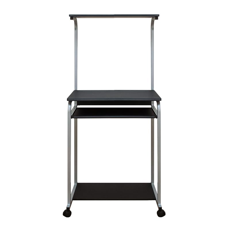 パソコンラック(黒、スチール製、組み立て式) Amazon.co.jp: 棚付きPC DESK60 パソコンデスク 幅60cm スライド