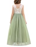 Photo Gallery efogep abito elegante in pizzo, senza maniche, con scollo a v, schiena in tulle, per feste, matrimoni, damigelle d onore, prima comunione, compleanno, principessa, verde, 11-12 anni Photo Gallery efogep abito elegante in pizzo, senza maniche, con scollo a v, schiena in tulle, per feste, matrimoni, damigelle d onore, prima comunione, compleanno, principessa, verde, 11-12 anni