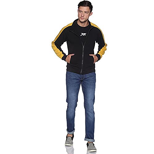 Image of Campus Sutra Men Cotton High Neck Sweatshirt