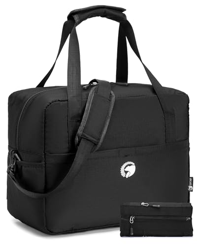 Nixjoro 40x30x20 cm Travel Bag Gym Duffle Bag with Wet Pocket, Lightweight Carry on Weekender Duffel Hospital Bags for Labor, Black