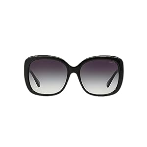 Coach Women’s HC8158 Square Sunglasses, Black/Grey Gradient, 58 mm
