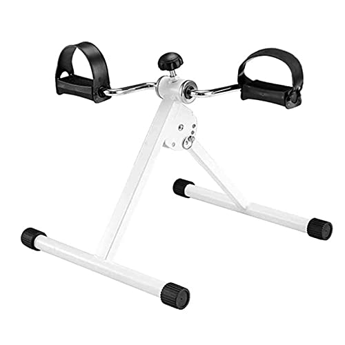 Image of Portable Pedal Exercise Folding Mini Exercise Bike, Lazy Skinny Leg Exercise Equipment, Home Rehabilitation Mini Pedal Exercise Bike, Portable Indoor Fitness Equipment,White
