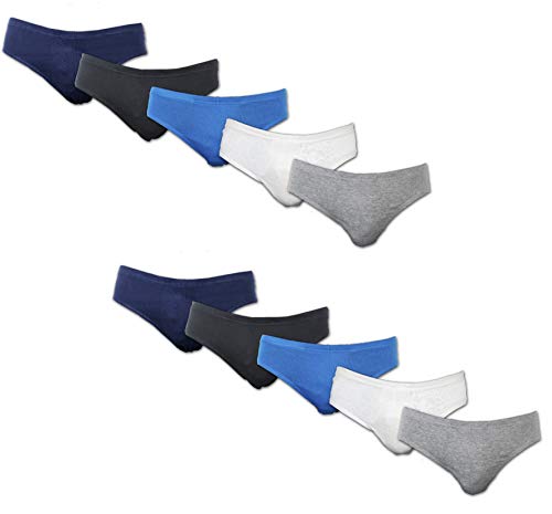 Andrew Scott Basics Boys 10 Pack Cotton Sport Briefs (4T, Assorted)