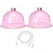 Buttock Vacuum Therapy Cups, 1800ml Butt Shape Suction Cups with Y Type Tube, Vacuum Cupping Machine Accessories for Butt Lift (Pink 1 Pair)