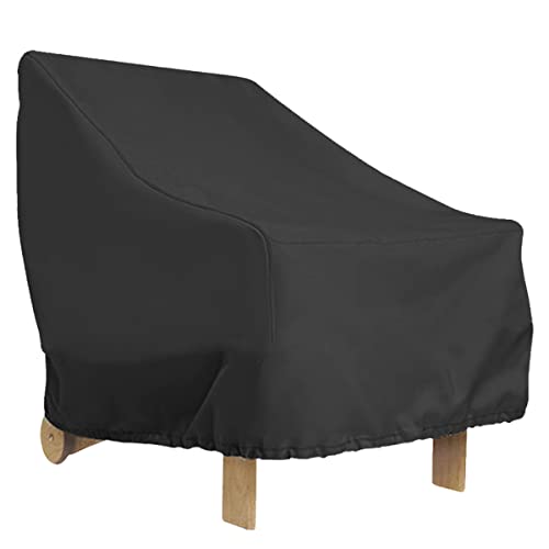 1pcs Housse Protection pour Fauteuil Exterieur Jardin, 80x 85x 91cm Housse de Chaise Empilables en Tissu Oxford 210D, Bache Fauteuil Jardin avec Corde et...