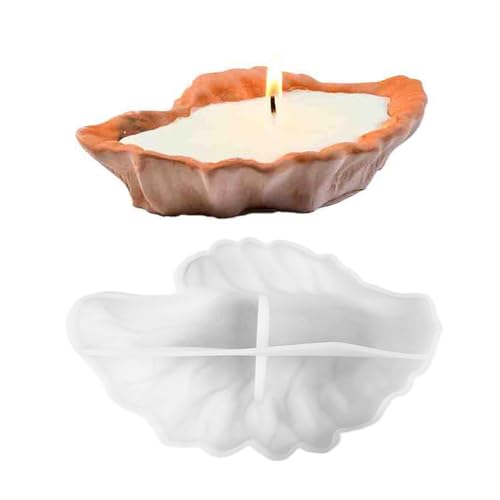 Streysisl Moldes de silicona para resina, molde para bandeja de baratijas, molde de contenedor de almacenamiento, cemento, yeso, adorno, arte, manualidades, joyería, soporte para velas