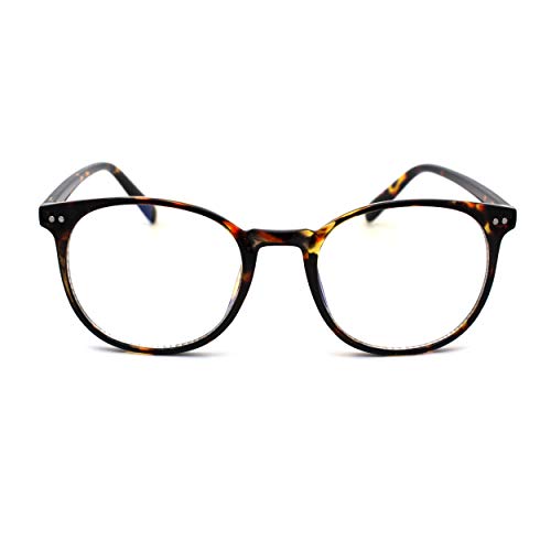 Image of SA106 Round Keyhole Blue Light Blocking Computer Vision Protection Eye Glasses