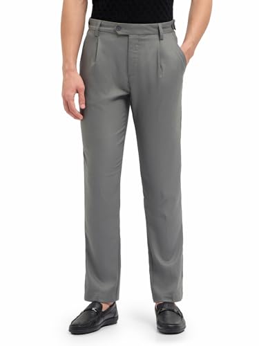 Image of THE BEAR HOUSE Men's Blue Regular Fit Formal Trouser