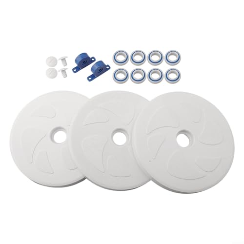 Yuanpgky Kit de nettoyage de piscine de rechange compatible avec les modèles Polaris 180 et 280, y compris les grandes roues C6, roulements à billes, roulements de turbine et vis en plastique pour