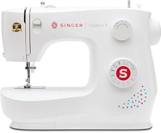 Singer Tradition 2 Machine à Coudre, Modèle Exclusif, Avec 11 Points Intégrés, Boutonnière Automatique en 4 Étapes, Bras Libre, Double Relevage du Pied, Idéale pour Débutants et Loisirs Créatifs