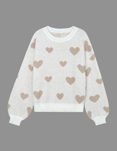 Image of Libsorge Womens Valentine Heart Sweater 2026 Valentines Day Trendy Cute Oversized Long Sleeve Pullover Sweaters
