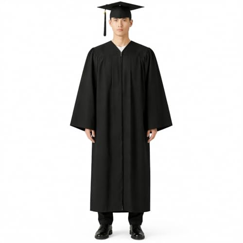 Image of Raj Costume Convocation Dress Graduation Gown and Cap Set for Kids & Adults Convocation Dress Academic Degree Ceremony Robe for School College Graduation Day Matte Polyester Pleated Convocation Gown