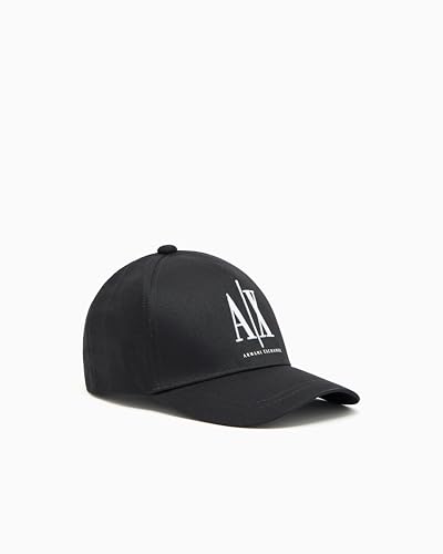 Casquette Armani Exchange femme noire brodée - Chapeau ajustable de luxe