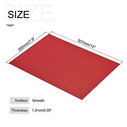 Image of MECCANIXITY ABS Engraving Double Color Sheet 7.9x12inch White /Red for Badge, Sign, DIY Carving Pack of 12