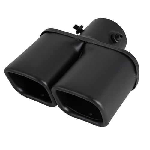 Tuyau arrière de voiture embout échappement cœur acier inoxydable noir