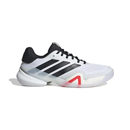 Image of adidas Mens Barricade 14 Tennis Sneakers Shoes - Black, Orange