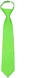 Buy Your Ties ZIP-ADF-16 - Mens Solid Color Zipper Necktie,Lime Green,One Size