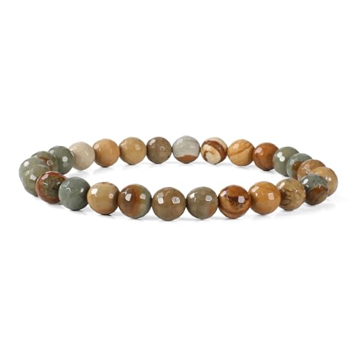 Wild Horse Jasper 6mm Gemstone Men's Bracelet