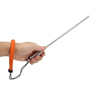 VIFERR Kreeft Kietelstok,Roestvrij staal Duikstok Pointer Rod Schaal Onderwater Knock Sticks Accessoire met Oranje…