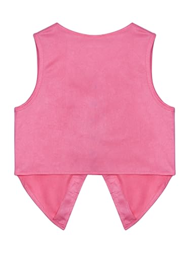 Kids Girls Suede Fringe Vest Sleeveless Cowgirl Jacket Boho Tassel Cardigan Western Wear4