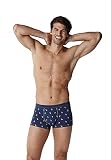 Elastico ricoperto LOVABLE Printed Style Stretch Cotton Mutande da Uomo, Blu Stampa Camaleonte, 3