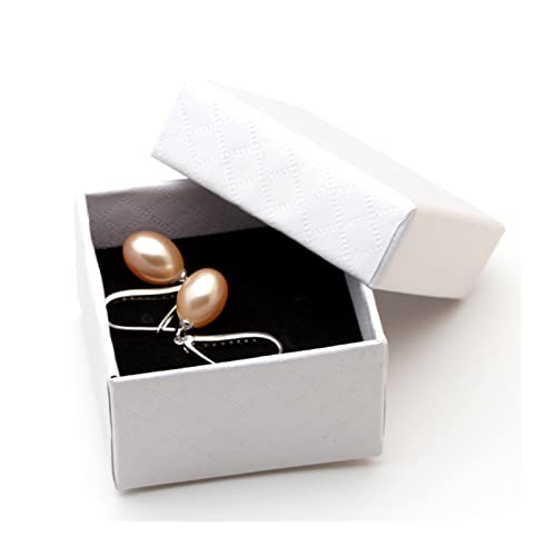 Boucles d'oreilles en perles véritables d'eau douce, nacre de qualité supérieure