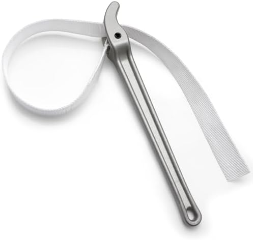 Lasnten 16 Inch Handle Nylon Strap Wrench Adjustable Oil Filter Anti Sliding Strap Pipe Wrench, Double Layered Thickened Nylon bag