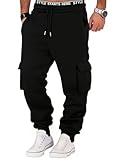 CLOAKA Jogginghose Herren Baumwolle Casual Baggy Jogginghose Elastische Taille...