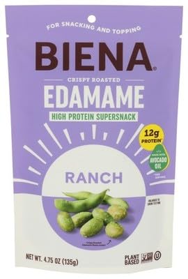 Biena Edamame Roasted Ranch 4.75 oz (Pack of 8)