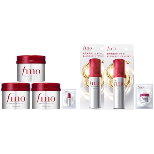 フィーノ(fino) 【セット買い】 プレミアムタッチ 浸透美容液ヘアマスク 230g×3個 おまけ付きセット【まとめ買い】 + プレミアムタッチ 浸透 美容液 ヘアオイル 70ml×2個 おまけつき