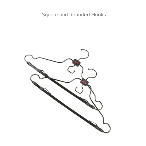 TUMI - 2-Piece Hangers Set - Travel Clothes Hanger for Suit, Coat & Trousers - Space Saving Garment Bag Hangers w/ Hooks - Black