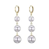 HUYTBYG Pendientes de aro largos y finos de temperamento elegante para niña madura, talla única, Acero inoxidable, Sin piedra preciosa