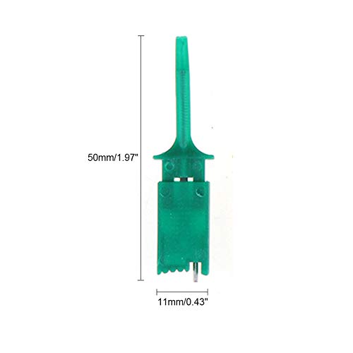 Miniatura 2 de DAOKI 30 piezas clip de gancho de prueba mini 6 colores para SMD IC experimento electrónico PCB con cable Dupont hembra a hembra, macho a hembra 30