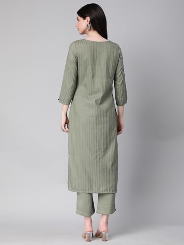 Image of Hritika Self Design Viscose Rayon Kurta & Trousers Set (HRKB0048 Parent)