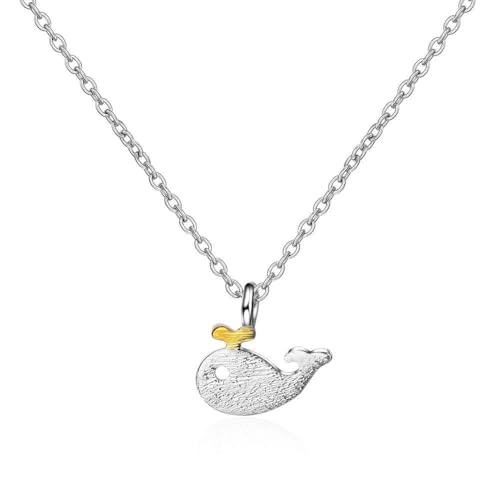 Colliers en argent 925 petites baleines, le cadeau d'anniversaire idéal pour femme