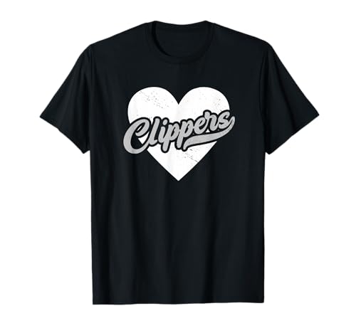 Vintage Clippers High School Go Clippers Pride Heart T-Shirt