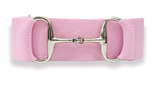 Equestrian Elastic Belt with snaffle bit buckle. Invisible, No show buckle. Equestrian Gift. Show Belt.