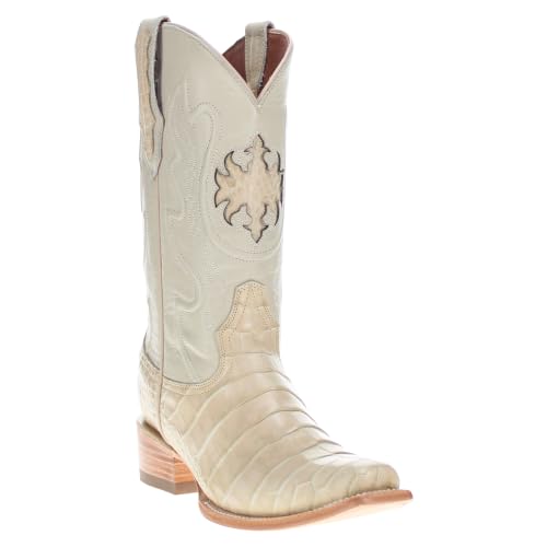 Image of Vaccari Men's Travis Genuine American Alligator Belly Leather Western Cowboy Boots